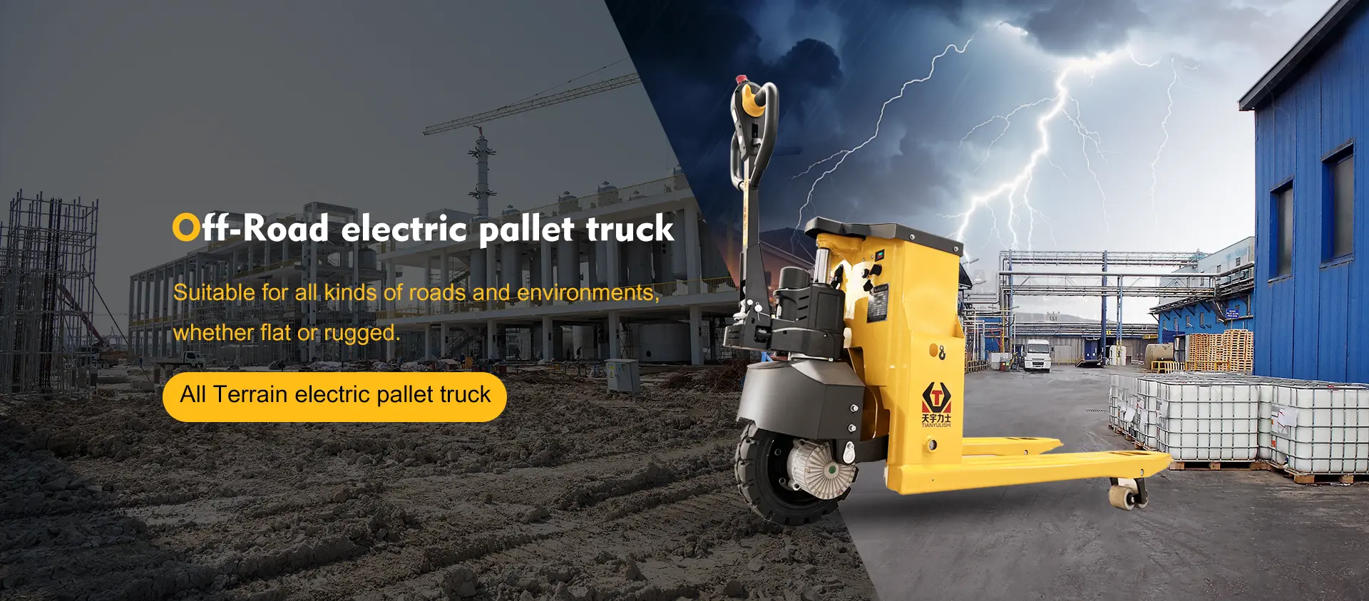 Kina off-road elektrisk pallebil