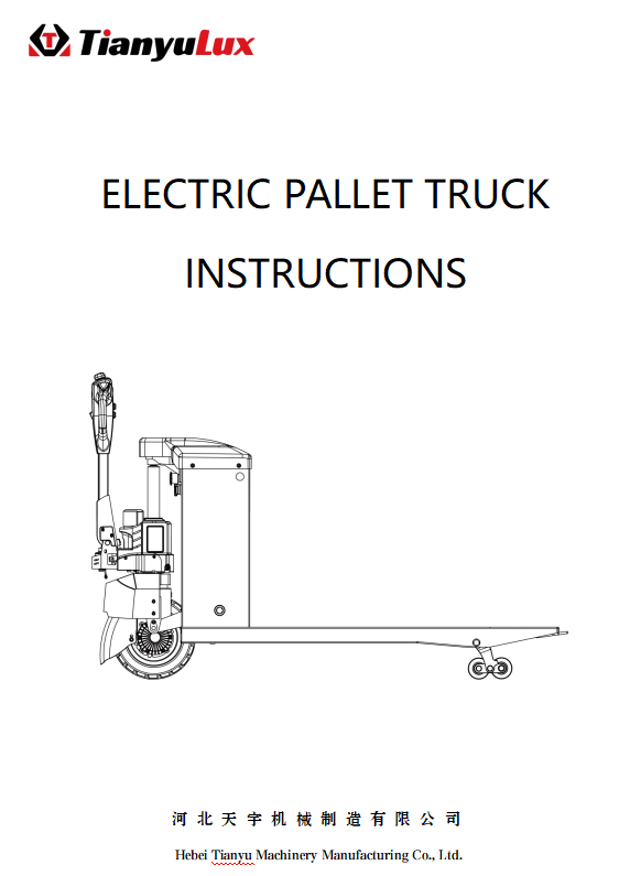 Elektriske palle lastbilinstruktioner